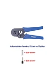 Gwest Ksn Yac-8 Gw-8 0.08-6mm2 4 Köşe Yüksük Sıkma Pensesi - 3