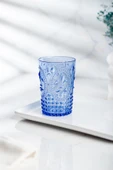 Akrilik Mavi Tekli Kısa Bardak & Su Meşrubat Kahve Yanı Bardağı 400 ml ( Cam Değildir ) - 2