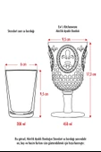 Akrilik Mürdüm 6'lı Kadeh & Su Meşrubat Kahve Yanı Bardağı 450 ml ( Cam Değildir ) - 4