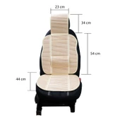 Oto Hasır Bambu Minder Ön Bej İkili Takım Bel Destekli Terletmez WF-1053-BEJ - 3
