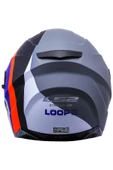 LS2 Stream Evo Loop II Mat Gri-Mavi Kask L Beden - 5