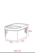 2'Li 7.5 LT Multibox Kayar Kapaklı Saklama Kabı & Erzak Kabı & Toz Ve Tablet Deterjan Kutusu ( ETİKET HEDİYELİ ) - 5