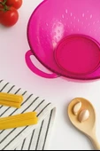 Akrilik Pembe Makarna Süzgeçi & Sebze Meyve Süzgeçi - 5