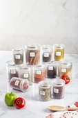 12'li Barok Yuvarlak 2 Boy Kavanoz Seti & Saklama Kabı & Erzak Kabı 6*500 ML,6*250 ML) - 2