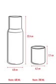 Borosilikat Cam Beyaz Başucu Sürahisi & Cam Sürahi * 600 ml - 5