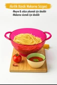 Akrilik Pembe Makarna Süzgeçi & Sebze Meyve Süzgeçi - 1