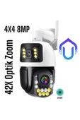 Urfakent İcsee 8 MP Çift Kameralı 42X Optik Zoom Metal Kasalı PTZ Wifi Kamera(Hafıza Kartı Dahildir) - 1