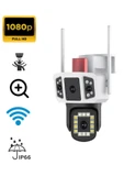 Urfakent 4 Mp Hd Ip Kamera Wifi Özellikli Hareket Takipli Gece Sensörlü Çift Lensli Güvenlik Kamerası - 1