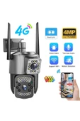 Urfakent 4G Çift Kameralı Sim Kart İle Çalışan Elektrikl PTZ Kamera(Hafıza Kartı Hediyelidir) - 1
