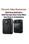 Urfakent Gece Görüşlü Ekranlı Yaka Kamerası 64 GB Dahili Hafıza - 5