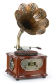 Midex Gr-50 Nostaljik Gramofon Fm Radyolu 33/45 Devir Pikap Plak Çalar Bluetooth - 1