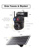 Urfakent 4G Çift Kameralı 36X Optik Zoom Solar Kamera(Hafıza Kartı Dahildir) - 4