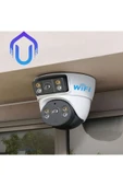 Urfakent Çift Kameralı Dome Wifi Kamera Kapı Girişi Iç Ortam Ve Asansör Kamerası - 1