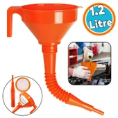 Plastik Huni Çelik Süzgeçli Katalitik Konvertör Hunisi Spiralli Borulu Süzgeçli Huni 1.2 Litre - 1