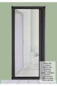 ÖZFIRAT PVC YAPI Akordeon Pileli Pilise Kapı Sineklik, Antrasit, 90x210 Cm. İstenilen Ölçüde thumbnail 3