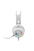 Havit Gamenote H2040D RGB Aydınlatmalı Mikrofonlu Gaming Oyuncu Kulaklığı - 3.5mm Jack + USB - Beyaz - 4
