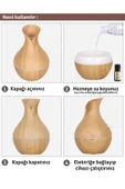 Humidifer Hava Nemlendirici Difüzör ve 3 adet Uçucu Yağı ile birlikte Japon kiraz, Lavanta, Amber - 4