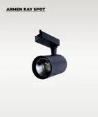 Armen 2 Adet Siyah Kasa Beyaz Işık Ray Spot Set  ve 1 Metre Ray Set - 3