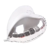 Kalp Balon Folyo Gümüş 45 cm 18 inç - 1