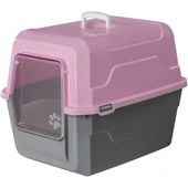 Mikopet Deluxe Pembe Kapalı Kedi Tuvaleti - 1