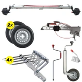 Al-Ko 1000Kg 1400mm Torsiyonlu Frenli Aks Dingil Seti - 1