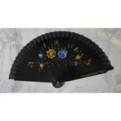 Bambu Çift Taraflı Siyah Yelpaze 12'li Paket - 1