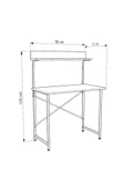 Dizayn Motion Parla Üstten Raflı Dekoratif Çalışma Masası 50x90 Cm Beyaz thumbnail 6