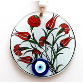 Lale Çiçeği Desenli Füzyon Cam Duvar Dekoru - 2