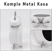 Valkyrie LED Ekranlı Analog Alarmlı Masa Saati Çalar Saat Pil Dereceli Çift Alarmlı Dijital Saat Beyaz - 8