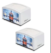 Masa üstü yatay dispenser peçetelik - flosoft 2 li peçetelik beyaz - 1