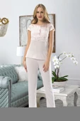 Pudra Penye Pijama Takımı - 1417 - 2