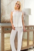Ekru Penye Pijama Takımı - 1561 - 2