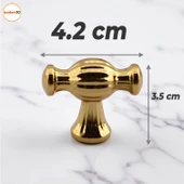 Kesir Gold Altın Metal Kulp Düğme Mobilya Çekmece Mutfak Dolabı Dolap Modern Kapak Kulpları - 2