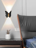 Elektrikle Çalışır, 6 Watt GÜN IŞIĞI  Ledli Kelebek Duvar Aplik İç ve Dış Mekan IP65 Led Duvar Aplik - 8