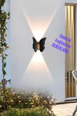 Elektrikle Çalışır, 6 Watt GÜN IŞIĞI  Ledli Kelebek Duvar Aplik İç ve Dış Mekan IP65 Led Duvar Aplik - 1