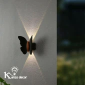 Elektrikle Çalışır, 6 Watt GÜN IŞIĞI  Ledli Kelebek Duvar Aplik İç ve Dış Mekan IP65 Led Duvar Aplik - 5