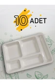 10 Adet Self Servis Tabldot Tabağı Polikarbon Yemekhane Tepsisi thumbnail 1