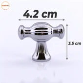 Kesir Gümüş Krom Metal Kulp Düğme Mobilya Çekmece Mutfak Dolabı Dolap Modern Kapak Kulpları thumbnail 2