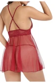 Bordo Tül Geclik -670 - 3