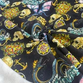 Kaf Kumaş  3 İplik Baskılı Kumaş | Ejderha thumbnail 1