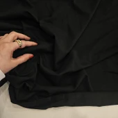 Kaf Kumaş  Mikro Modal Penye Süprem Kumaş | Siyah thumbnail 2