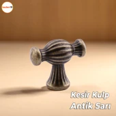 Kesir Eskitme Antik Sarı Metal Kulp Düğme Mobilya Çekmece Mutfak Dolabı Dolap Modern Kapak Kulpları - 6