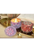 2 Adet Home Aroma Büyük Çini Desen Kutulu Kokulu Mum - 1