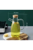 Ahşap Kapaklı Cam Yağdanlık 1000 ml Fenomen Yağdanlık - 1