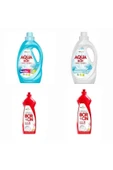 AQUABOR SIVI ÇAMAŞIR DETERJANI RENKLİ VE BEYAZLAR İÇİN 66 YIKAMA + BULAŞIK DETERJANI 2 ADET TM - 1