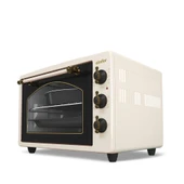 Simfer 3495 Retro Bej 34 LT Statik Mini/Midi Fırın - 4 Fonksiyon, Programlanabilir Pişirme & Isı Kontrol thumbnail 2