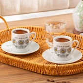 Porsima 07 Porselen 12 Parça Türk Kahve Fincan Takımı 90ml - 1