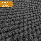 Beylini Çelik Halı Kaymaz Dayanıklı Kesilebilir Yoğun Trafik Alanları Ofis Iş Yolluk Araç Oto Paspası Zemin Döşeme Lateks Taban 9mm Kalınlık Antrasit - 4