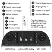 Akıllı TV ve Android Cihazlar için Kablosuz RGB Aydınlatmalı Mini Klavye Uzaktan Kumanda - 5