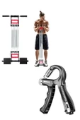 CKSpor Süper Set Sayaçlı El Yayı + El Ayak Göğüs Yayı 5 Çelik Yaylı Çok Fonksiyonlu Spor Aleti - 1